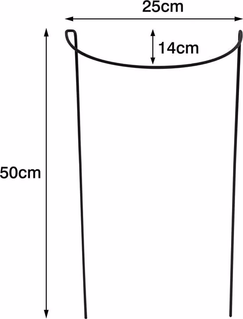 Garden Gear Half Round Plant Support Frame in Green, Height: 50 cm