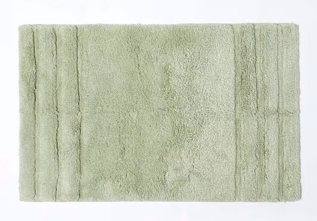Homescapes Spa Supreme Luxury Cotton Bath Mat in Green, W/D: 50 x 80 cm