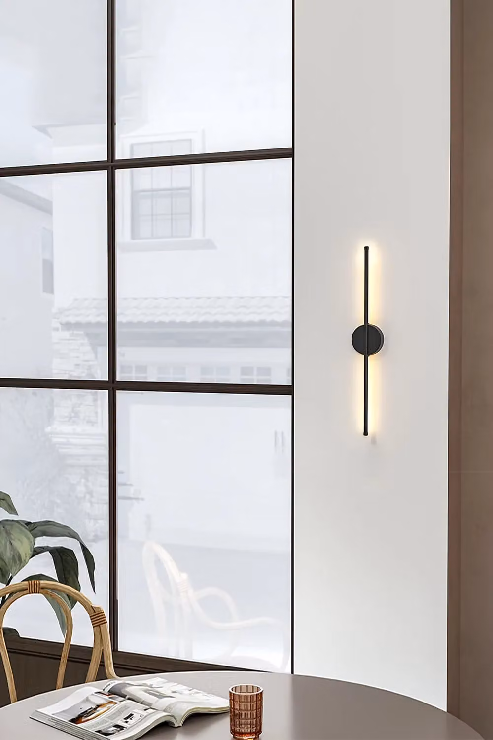 Living and Home Minimalistic Linear RGB LED Wall Light Sconce in Black and Multicolour – 2