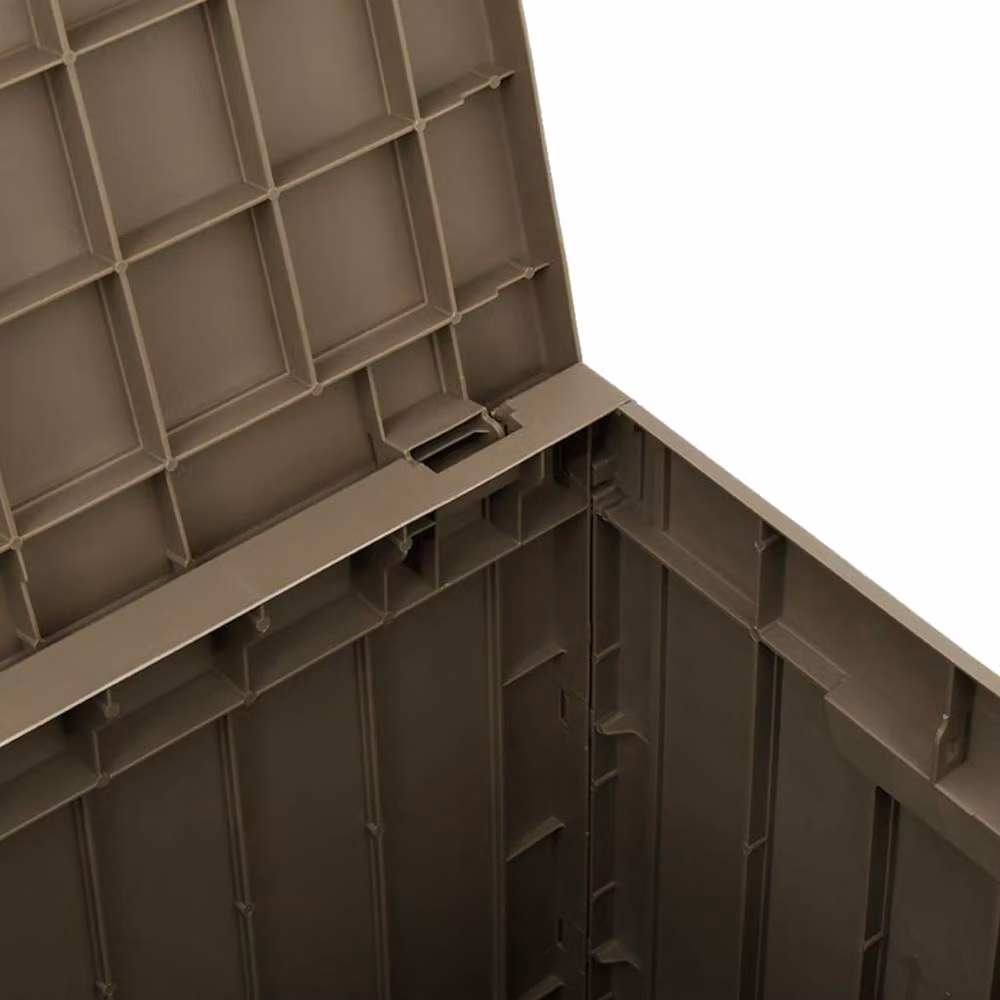 Berkfield Home Garden Storage Box in Brown Plastic, W/D/H: 55.5 x 43 x 53 cm – 2