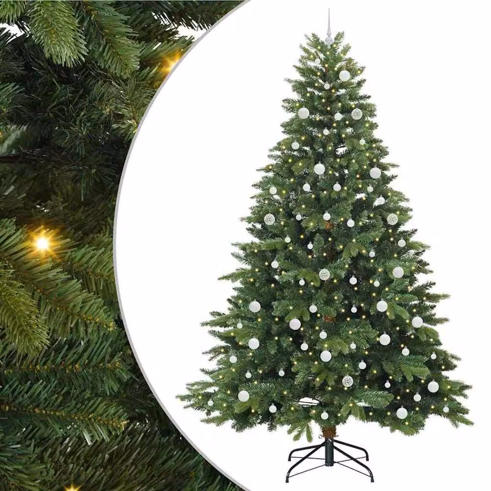 Berkfield Home Artificial Green Christmas Tree with 300 LEDs, Height: 240 cm – 2