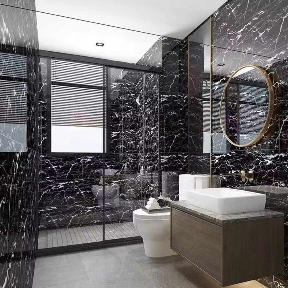 Kelvenix Black Marble Self-Adhesive Wall Stickers for Kitchens, 12 Pack – 2