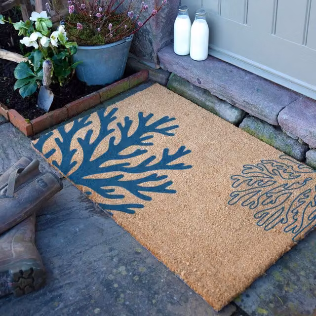 Artsy Mats Coral Doormat in Brown, W/D: 90 x 60 cm