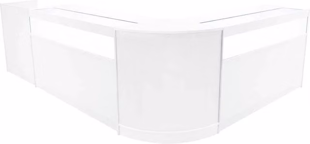 Monstershop Luna LED Shop Counter Set in White, including CM60, TB60 and 2 x B1500