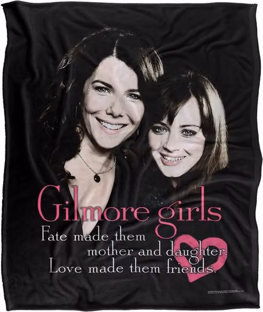 Warner Brothers Gilmore Girls The Girls Silky Touch Super Soft Fluffy Throw Blanket in White, W: 152 cm, D: 127 cm