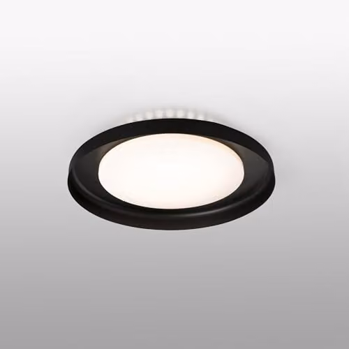Netlighting Dolme LED Round Flush Ceiling Light Black – 3
