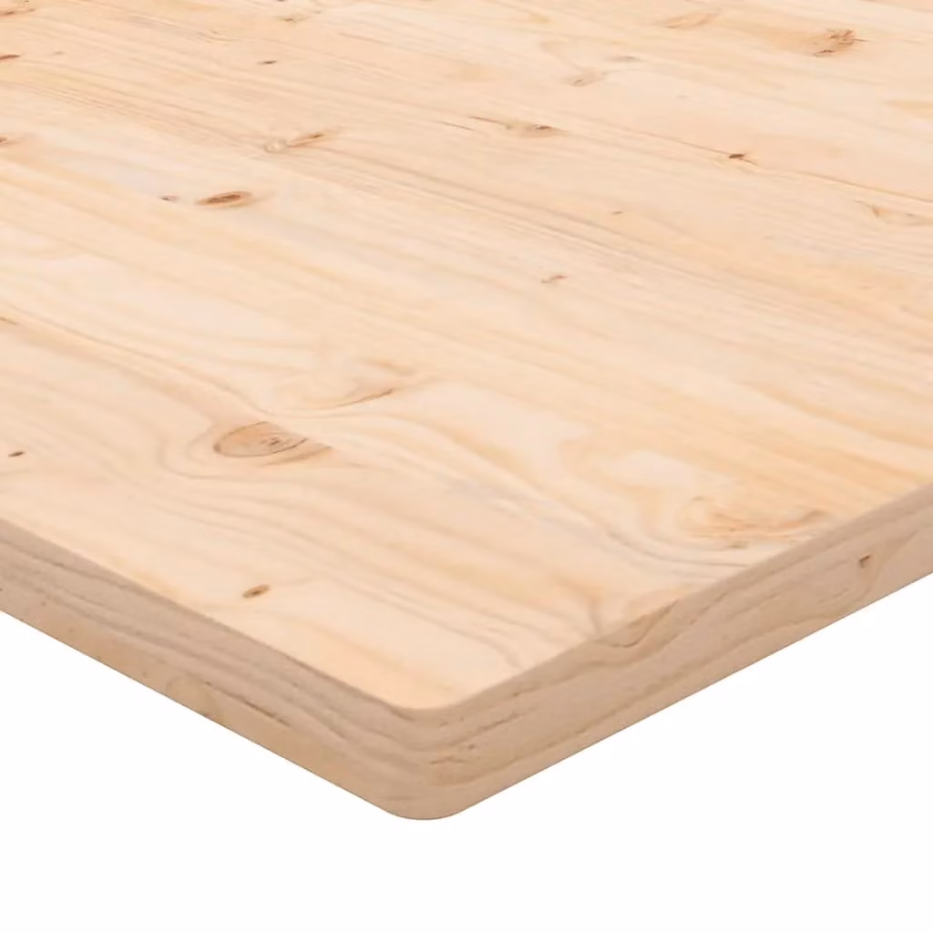 Berkfield Home Rectangular Solid Wood Pine Table Top, Brown, W: 80 cm, D: 40 cm, H: 2.5 cm