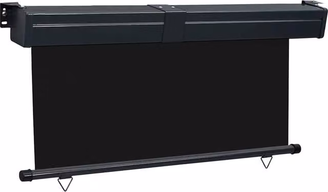 Berkfield Home Black Roller Balcony Side Awning, W: 170 cm, H: 250 cm