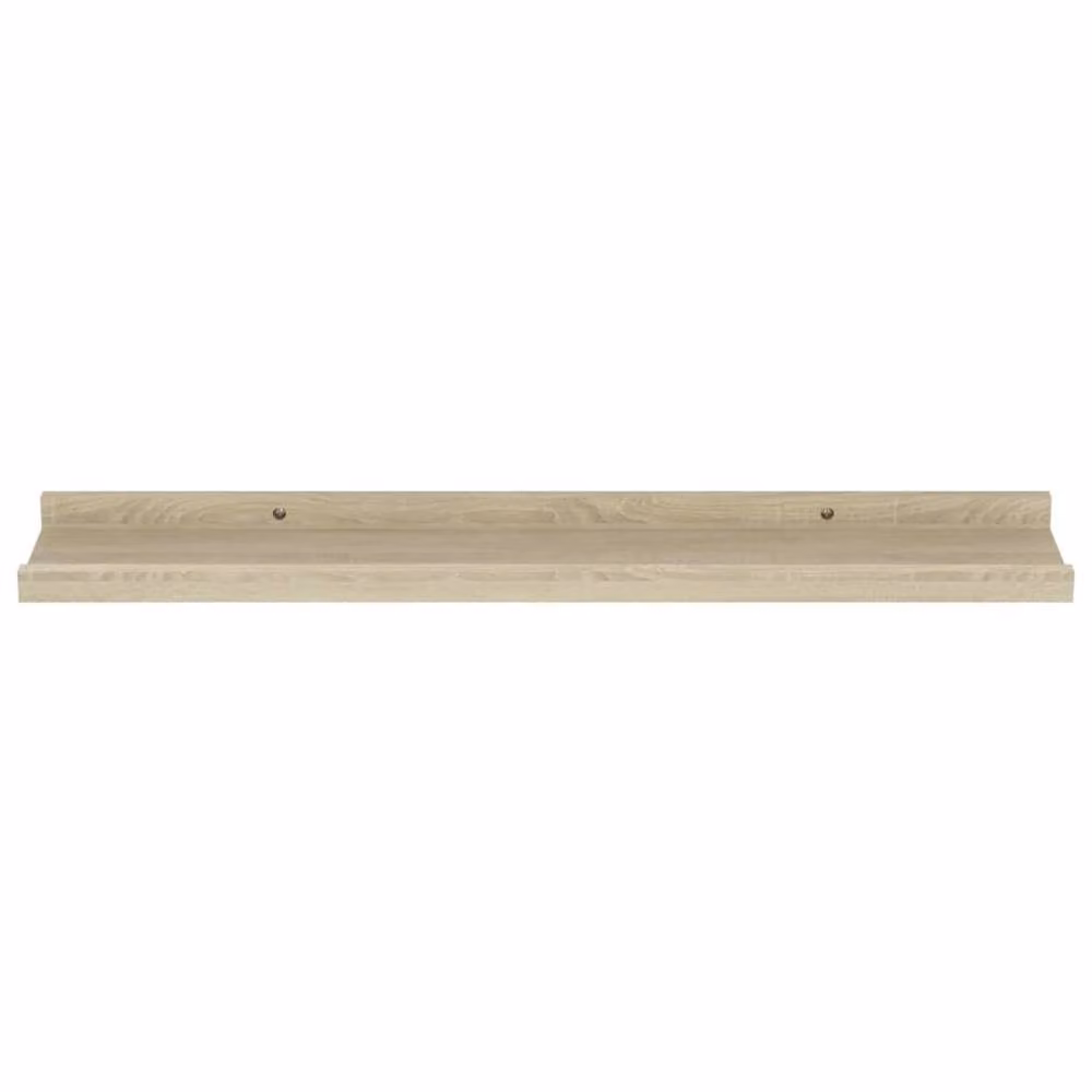 Berkfield Home Sonoma Oak Wall Shelves, 4 Piece Set in Light Tan, W: 60 cm, D: 9 cm, H: 3 cm – 3