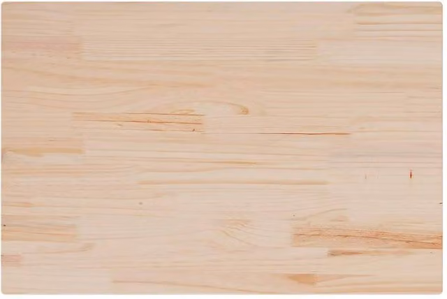 Berkfield Home Rectangular Solid Wood Pine Table Top in Light Tan, W: 80 cm, D: 50 cm, H: 1.7 cm – 1