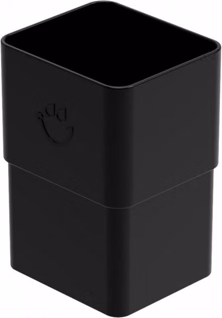 Galeco Square Large Downpipe Socket in Black