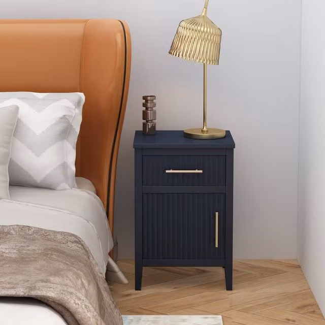 Cabinet Bits Modern Freestanding Bedroom Cabinet in Grey and Black with Metal Details