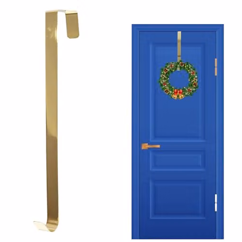 Shatchi Metal Wreath Hanger in Gold for Christmas and Wedding Decorations, 30 cm