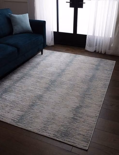 Asiatic Anders AN15 Abstract Woven Polyester Rug in Blue Mix