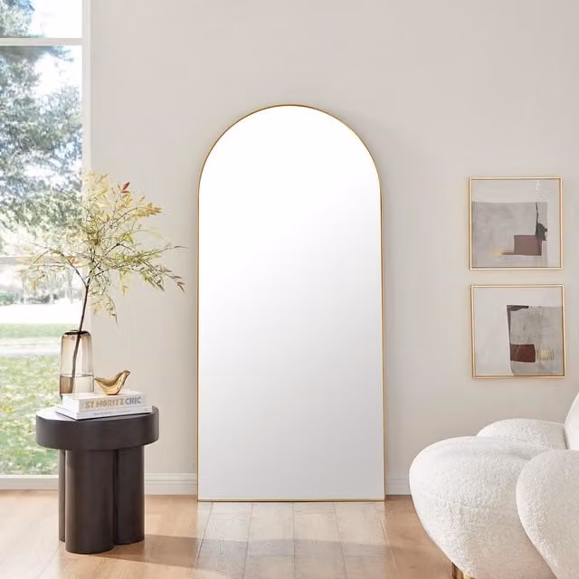 FurnitureboxUK Ottilie Large Full Length Arch Decorative Wall Mirror in Gold – 1