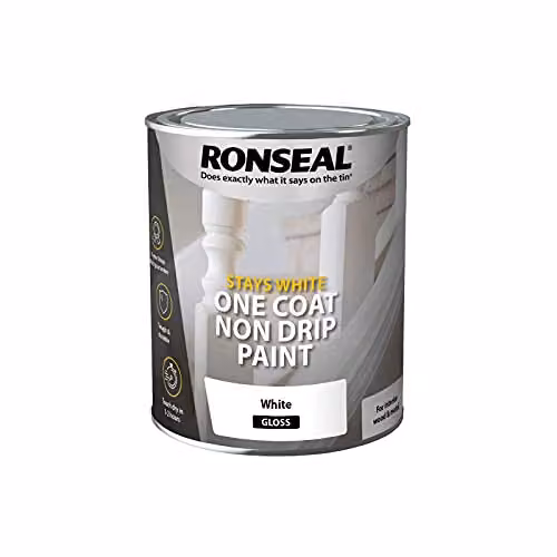 Ronseal Gloss Wood Paint, White, 0.75 l