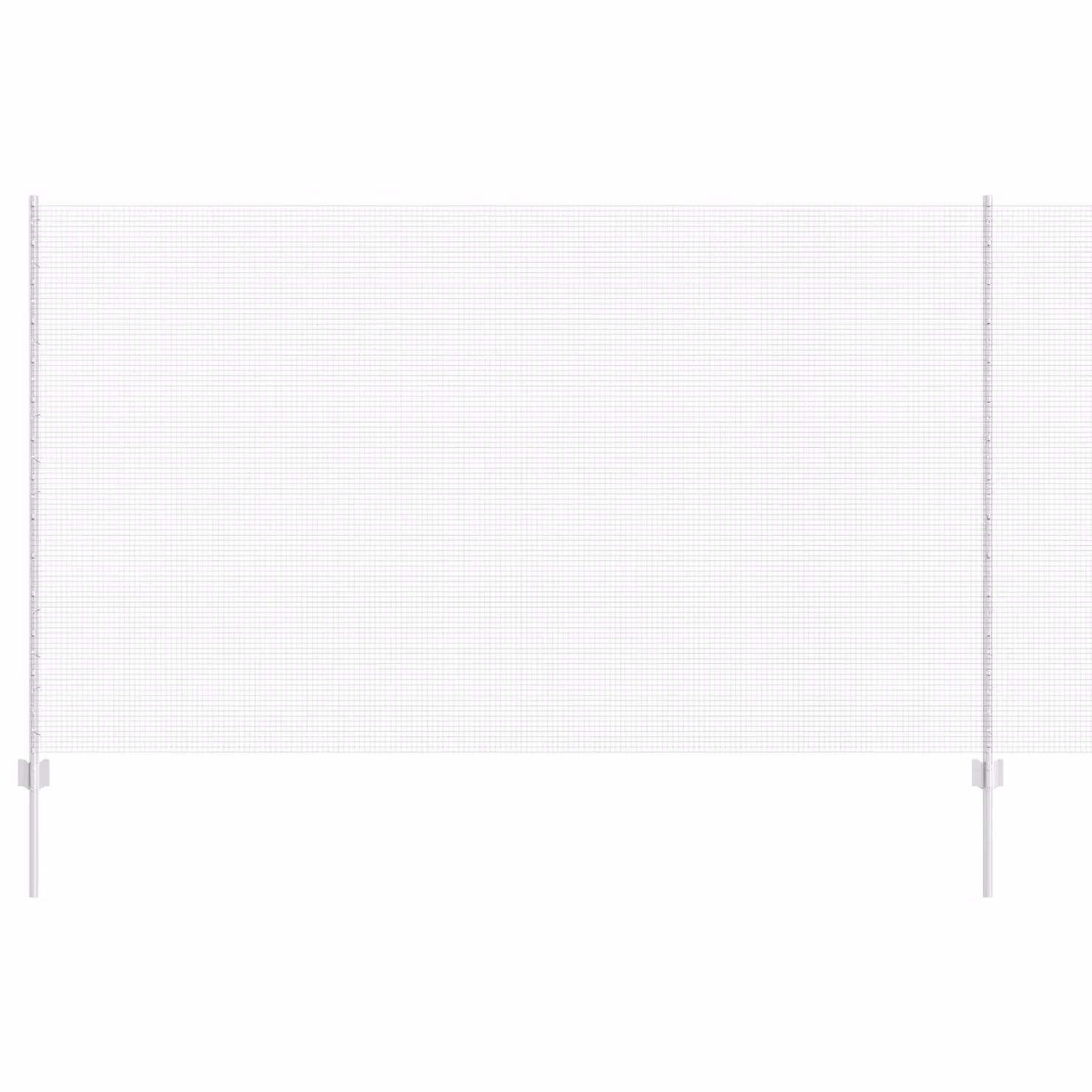 Berkfield Home Silver Galvanised Steel Welded Wire Fence with 10 U-Profile In-Ground Posts, W: 10 m, H: 1.4 m – 2