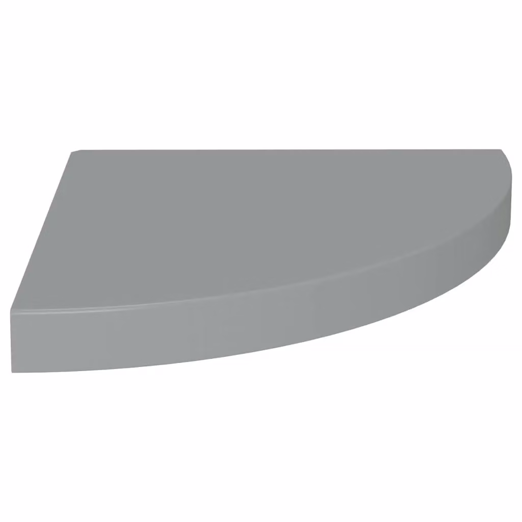 Berkfield Home Floating Corner Shelves, 2 Pack, Grey, W/D/H: 35 x 35 x 3.8 cm – 3