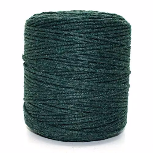 SolaDirect Green Macrame Cotton Cord, 100 m, 5 mm Thick