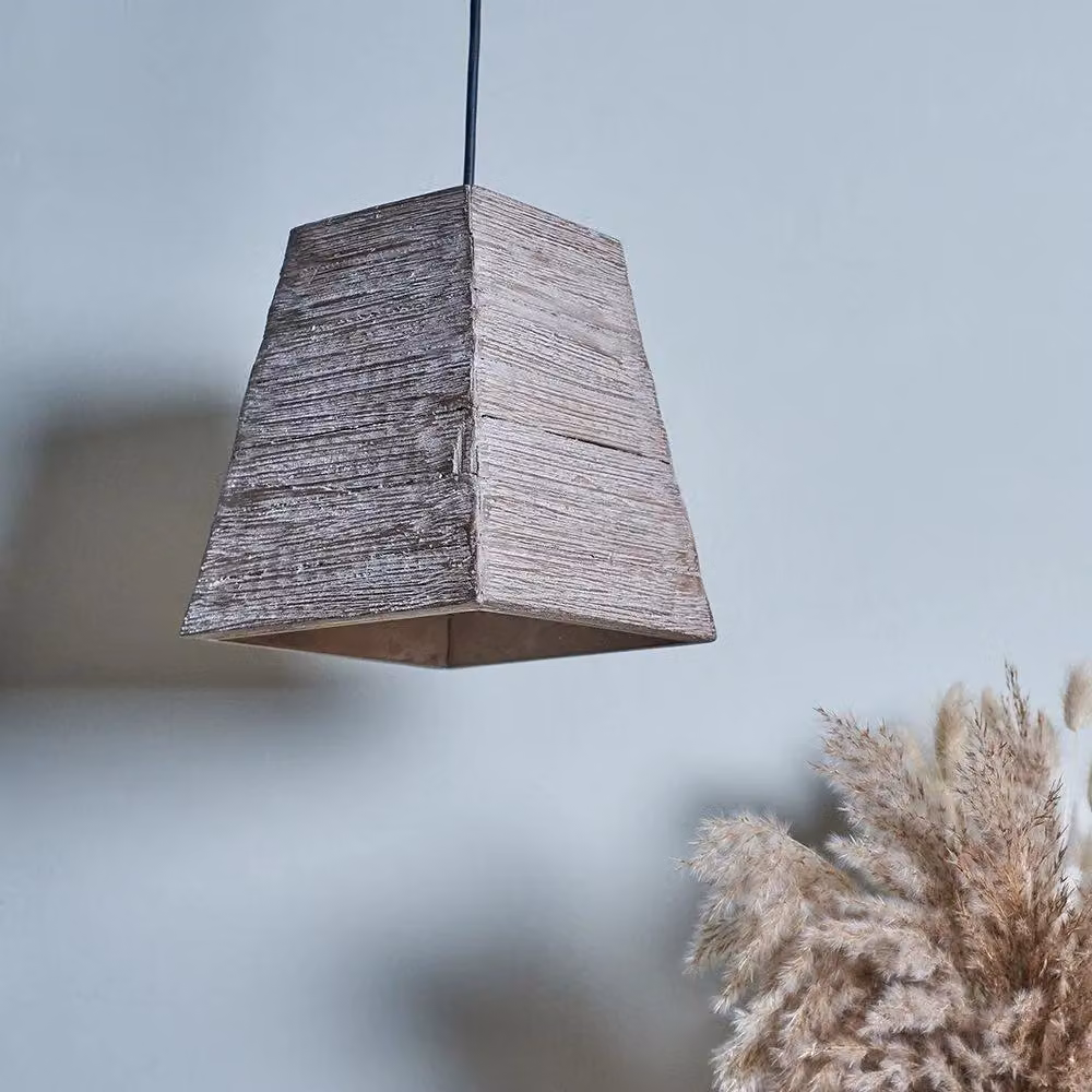 ValueLights Bodhi Wood Pendant Ceiling Light in Brown – 3