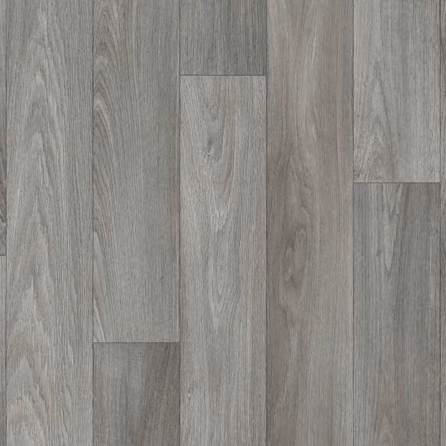 Vinyl Flooring UK Grey Wood Effect 2.0mm Felt Backed Plank Vinyl Flooring W: 300 cm, D: 700 cm