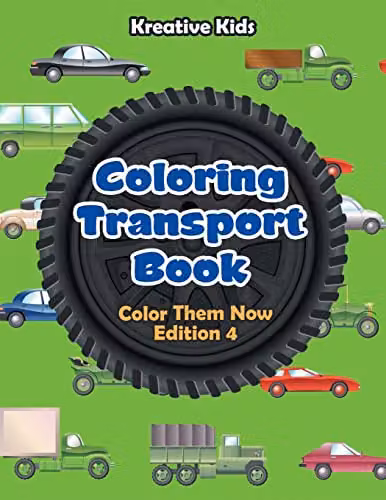 Kreative Kids Colouring Transport Book - Colour Them Now Edition 4, Multicolour