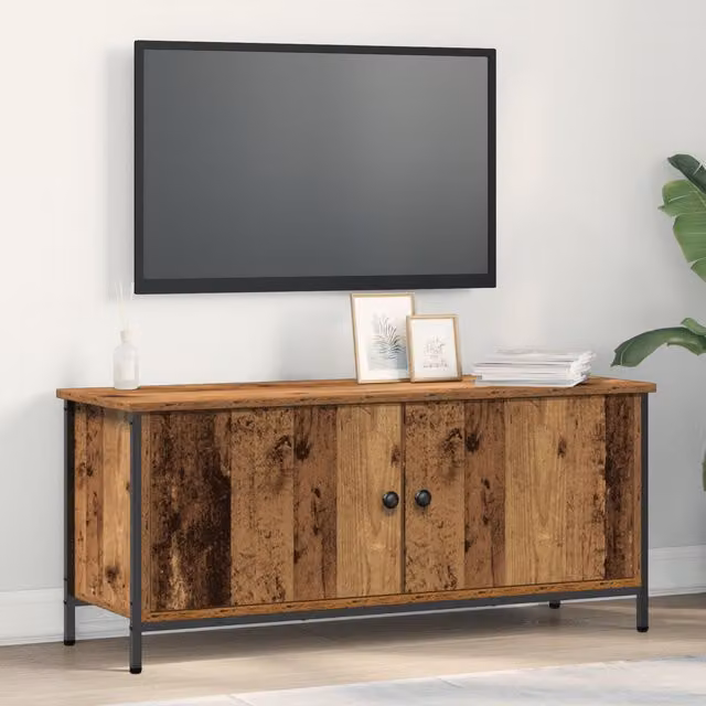 Berkfield Home Old Wood TV Unit in Brown, W/D/H: 102 x 35 x 45 cm