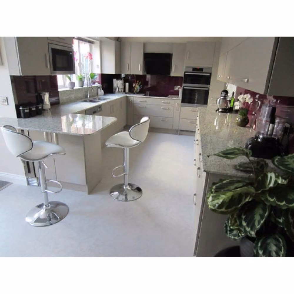 netfurniture Modern Swivel Kitchen Bar Stool with Padded Back in White Synthetic Leather – 2