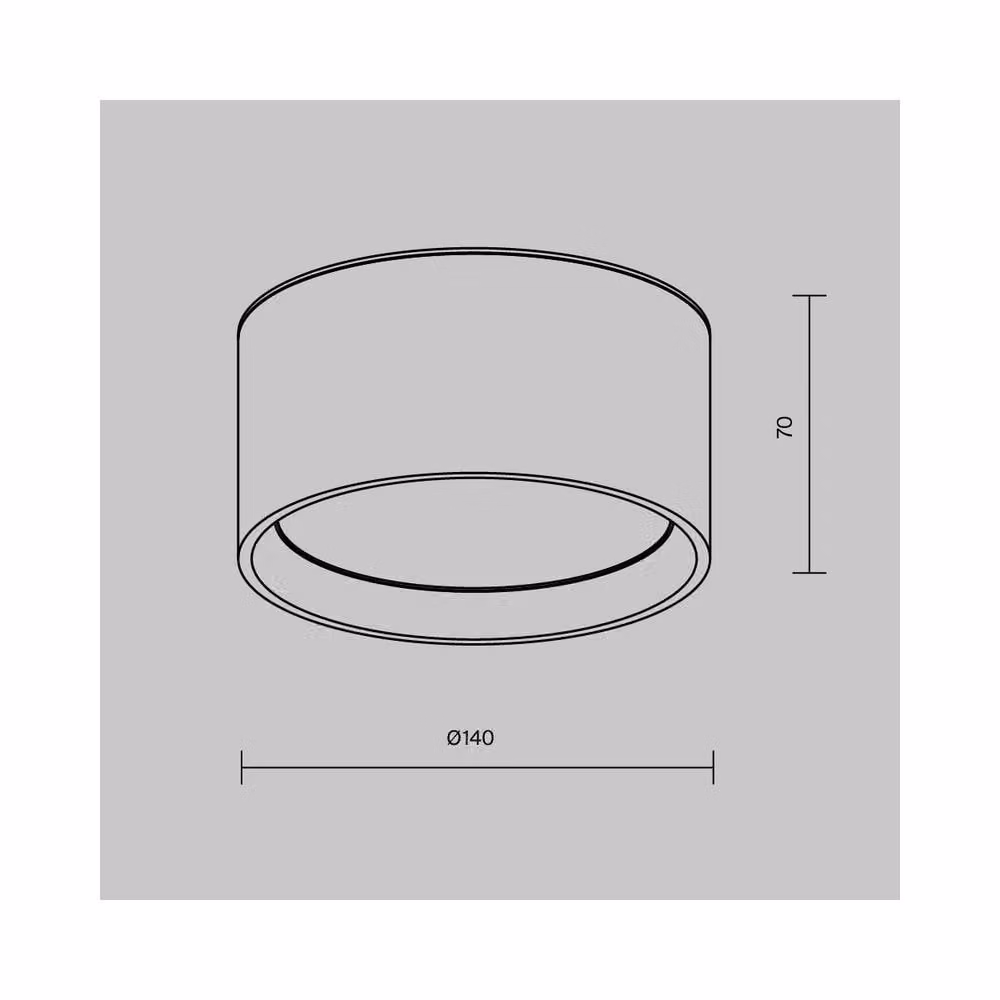 Netlighting Vega Surface Mounted LED Downlight in Black and Gold/Brass, 3000K, 1030lm – 2