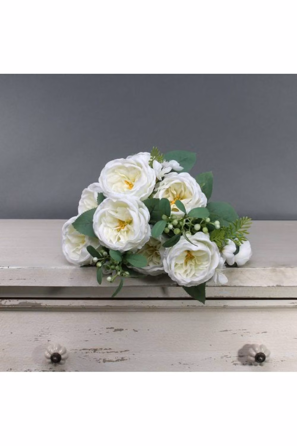 KDMD Vintage English Rose Bush in White – 2