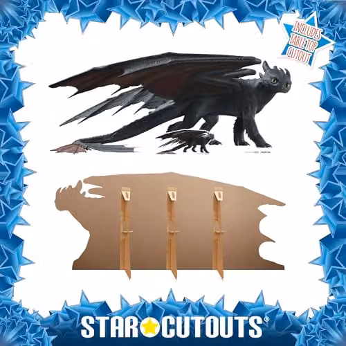 Star Cutouts SC4721 Toothless Dragon Live Action Cardboard Cut Out, Height: 82 cm – 4
