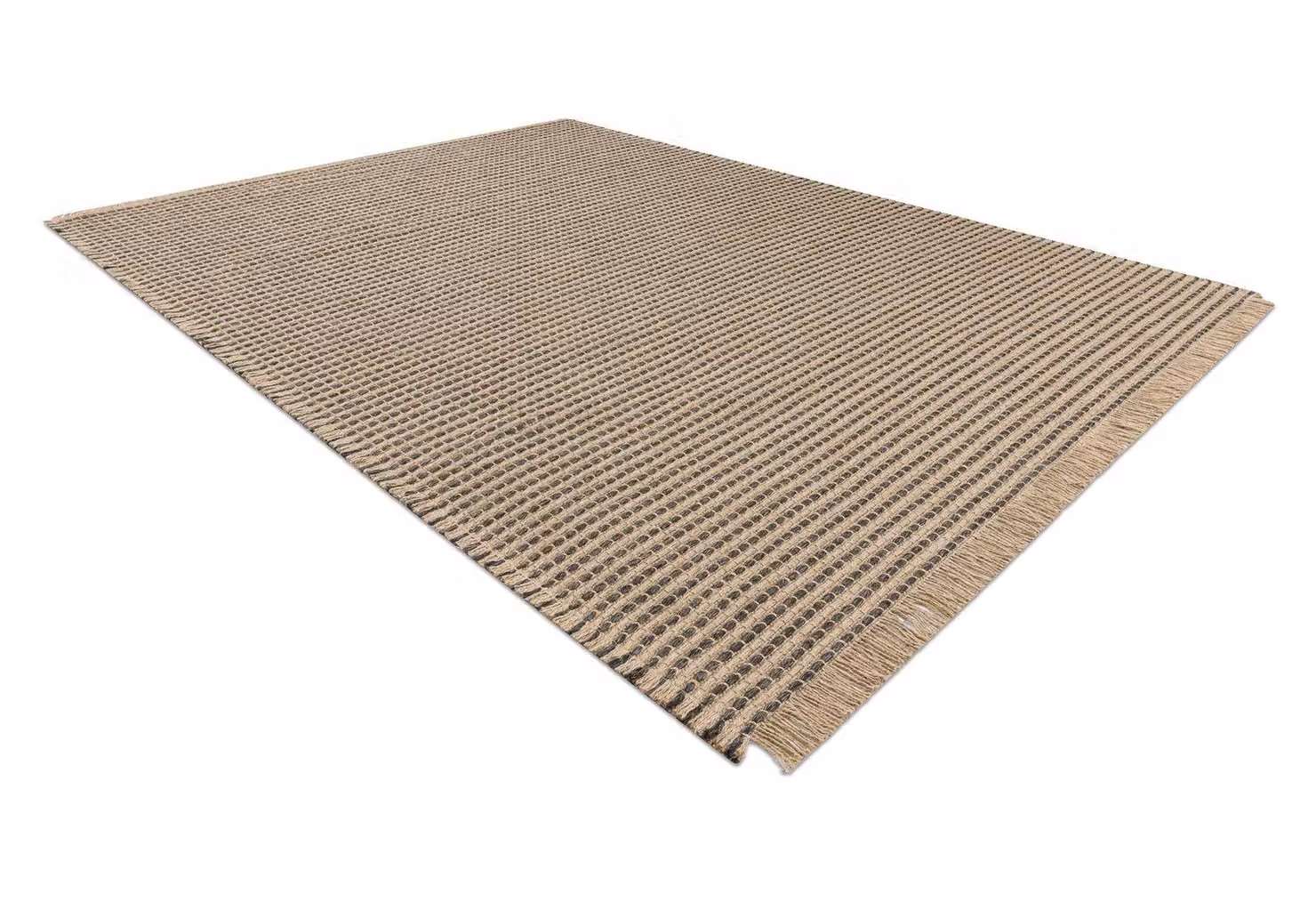 RugsX Black Jute Flat Weave Rectangular Rug, W: 80 cm, L: 150 cm – 2