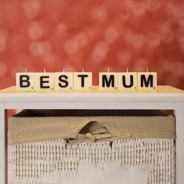 Boxer Gifts T Letter Shaped Tabletop Candle in White