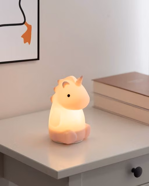 Eglo Castellino Unicorn Night Light and Table Lamp for Children in Pale Pink – 1