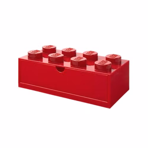Room Copenhagen Stackable Plastic Storage Box with Lid, Red