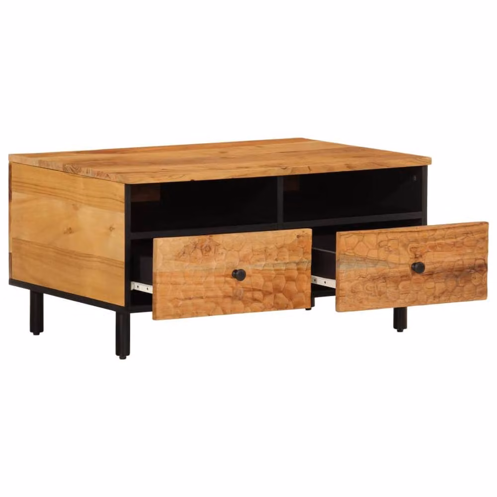Berkfield Home Acacia Wood Coffee Table in Brown, W: 80 cm, D: 54 cm, H: 40 cm – 3