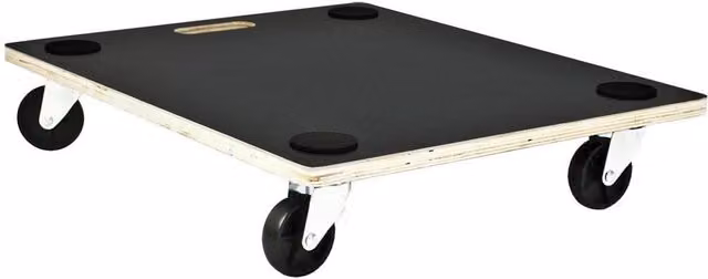 FLAVORA Large 4 Wheel Heavy Duty Wooden Transport Dolly Moving Platform in Black – 1
