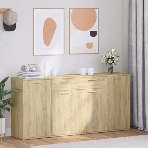 vidaXL Sideboard in Oak Sonoma, W/D/H: 160 x 36 x 75 cm – 2