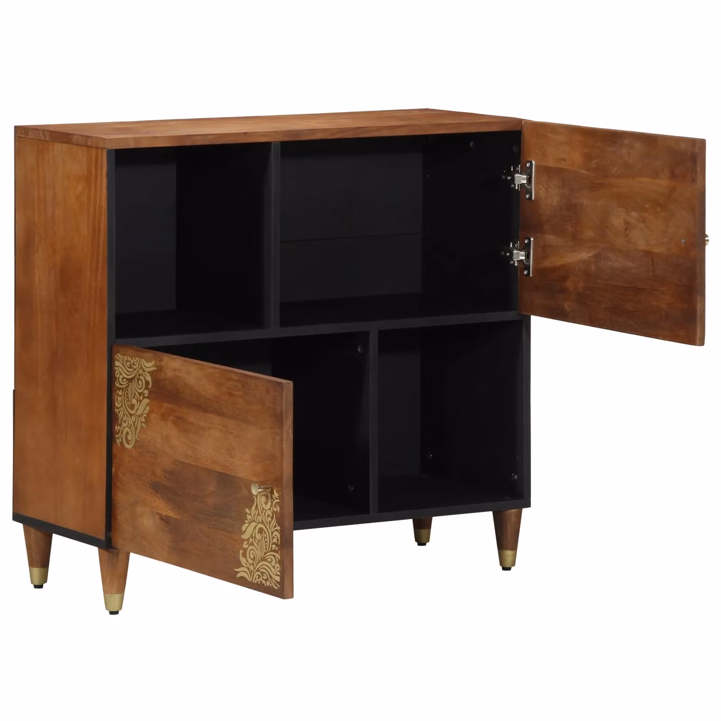 Berkfield Home Mango Wood Media Storage Cabinet in Honey Brown – 2