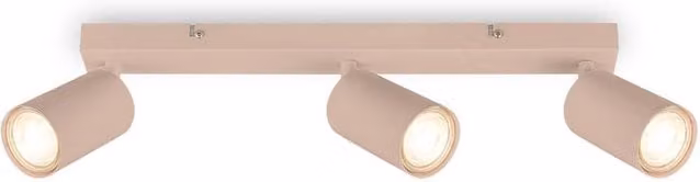 Briloner Beige Modern Metal Ceiling Spotlight with 3 Adjustable GU10 Lights