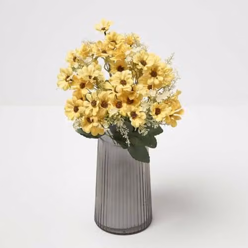 Homescapes Artificial Yellow Wild Daisy Bouquet