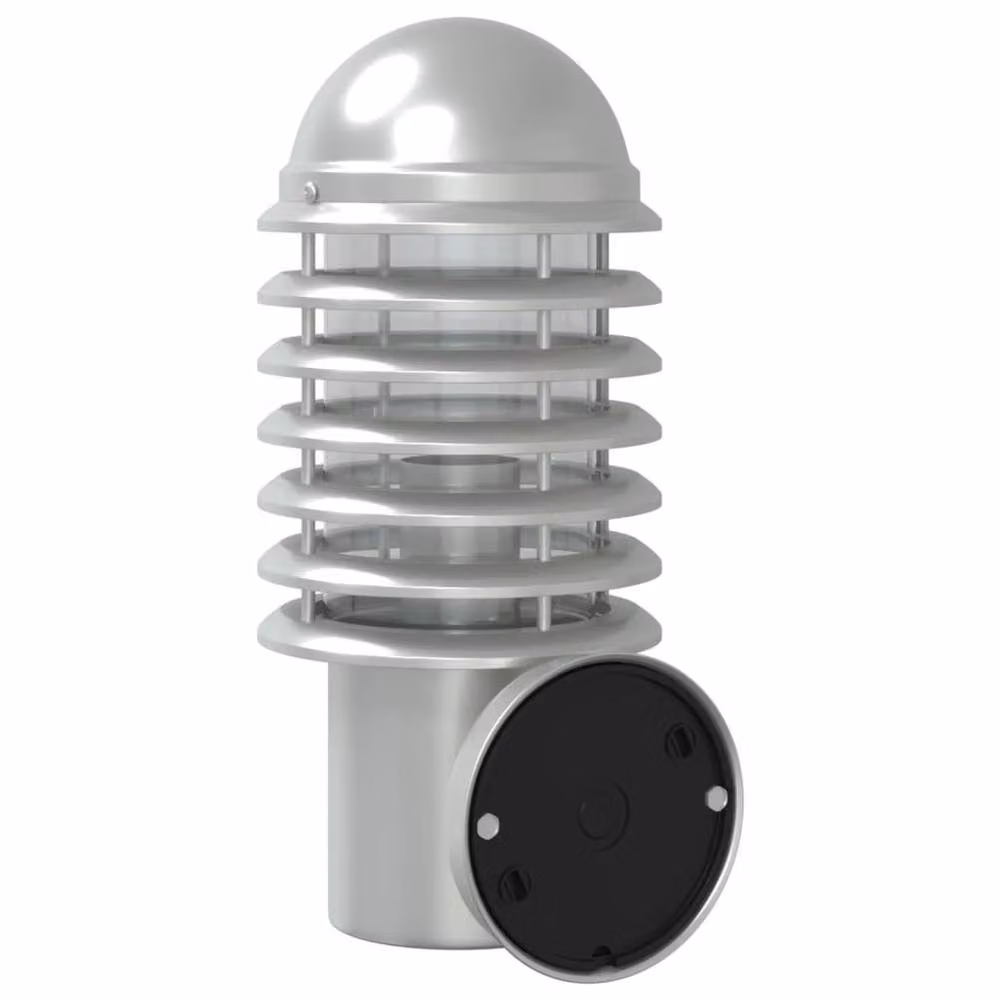 Berkfield Home Silver Stainless Steel Outdoor Wall Light with Motion Sensor and Timer – 2
