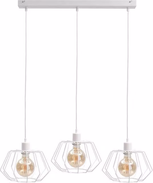 Netlighting Luna Bar Pendant Ceiling Light, White, 63cm, 3x E27