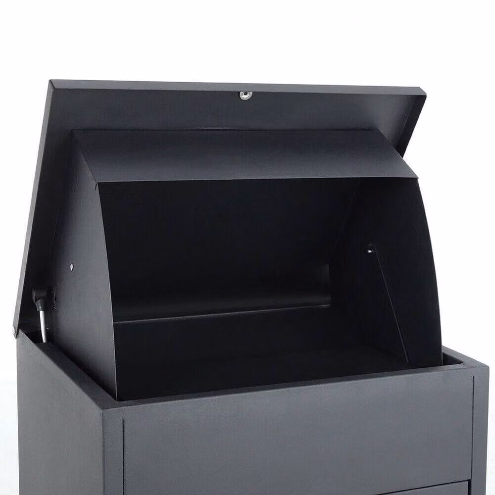 FORGEVIO Lockable Metal Parcel Delivery Secure Wall Mounted Post Box in Grey, W/D/H: 32.0 x 12.0 x 58.0 cm – 5