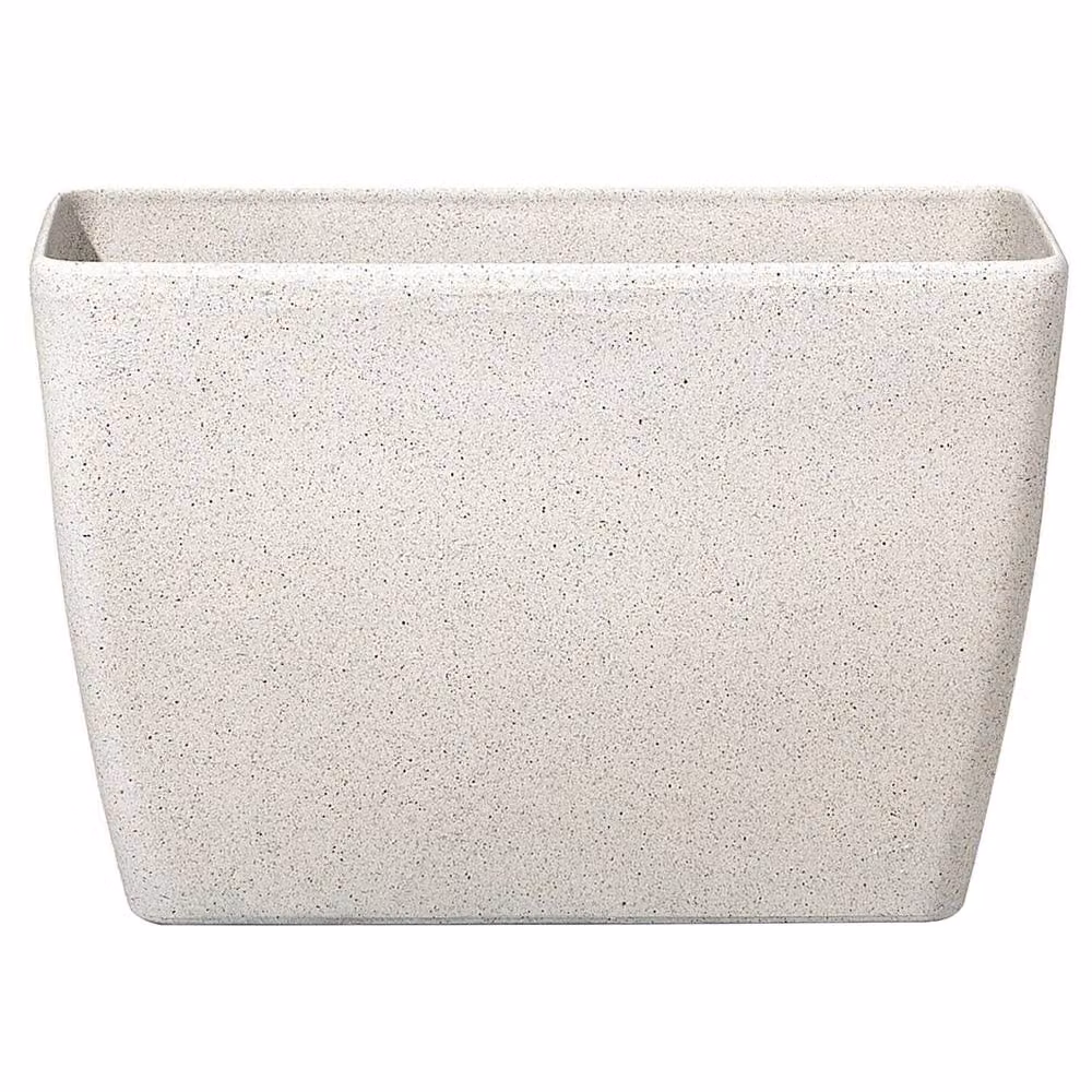 Wyld and Coco Beige Stone and Fibreglass Flower Pot Planter W: 60 cm, D: 27 cm, H: 41 cm – 2