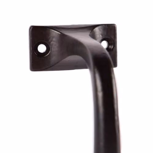Hammer and Tongs Wrought Iron Handrail Bracket, Matt Black, Pack of 4, D75mm x H85mm – 4