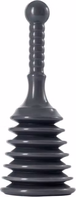 Buffalo Midi Sink and Basin Plunger, 32cm, Dark Grey