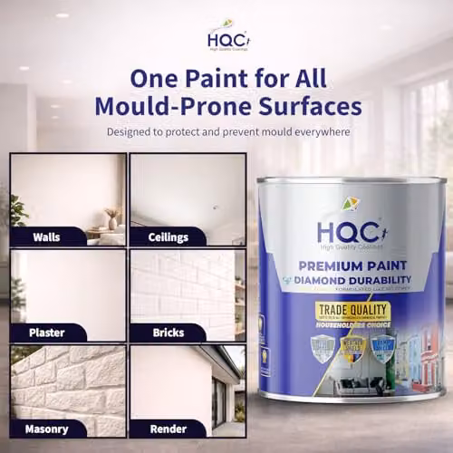 HQC Paints Anti Mould Matt Paint, Grey, 1 Litre – 2