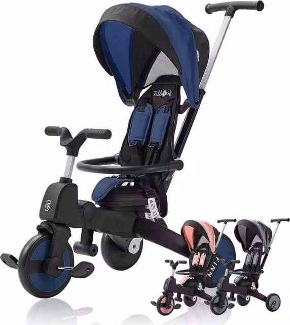 FableKids 7-in-1 Kids Tricycle and Balance Bike in Blue
