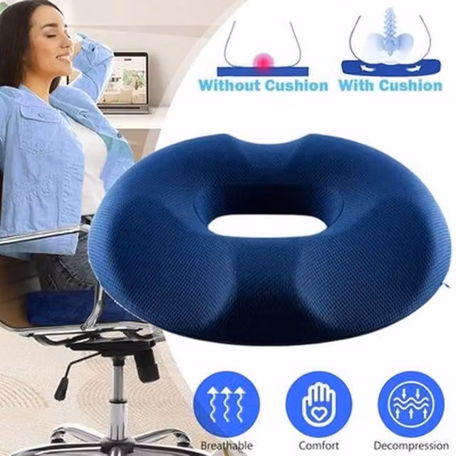SPETLEK Blue Memory Foam Donut Cushion Ring, W: 100 cm, L: 190 cm – 1